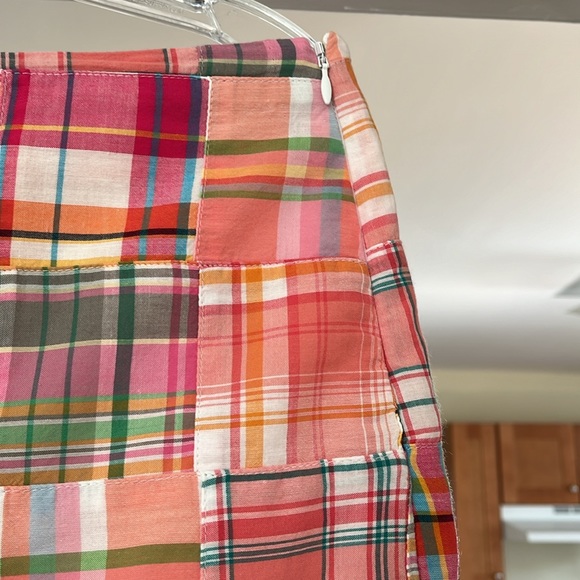 TALBOTS MADRAS SKIRT SIZE 8P PEACH/PINK - Picture 2 of 4